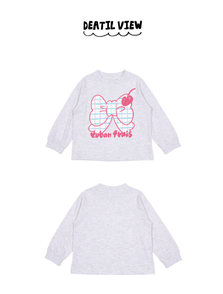 BEBEBEBE WINTER Check ribbon t-shirt