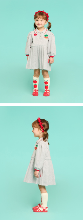 BEBE DE PINO Strawberry baby pique dress