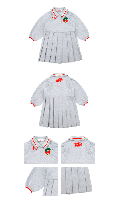 BEBE DE PINO Strawberry baby pique dress