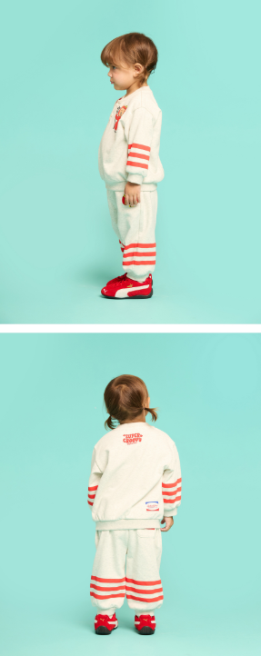 BEBE DE PINO Little demons baby tipping sweatpants