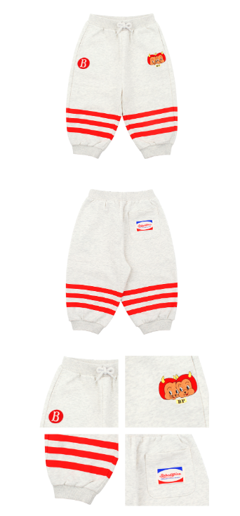 BEBE DE PINO Little demons baby tipping sweatpants