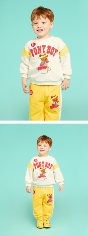 BEBE DE PINO Pony boy baby color block sweatpants