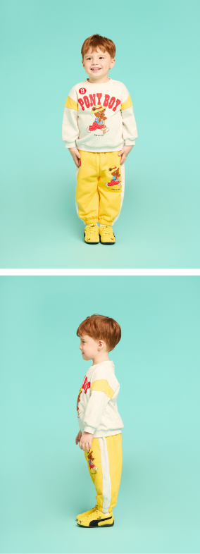 BEBE DE PINO Pony boy baby color block sweatshirt