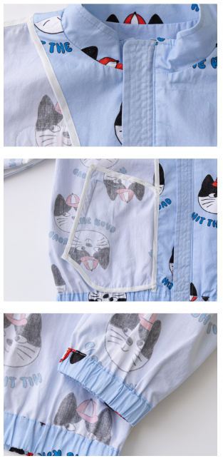 I LOVE J Oui cat windbreaker jacket