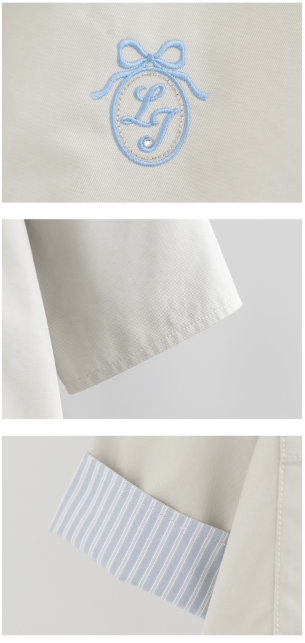 I LOVE J Ribbon trench coat