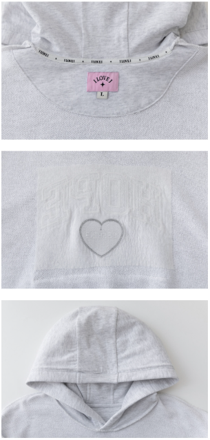 I LOVE J Heart hood top