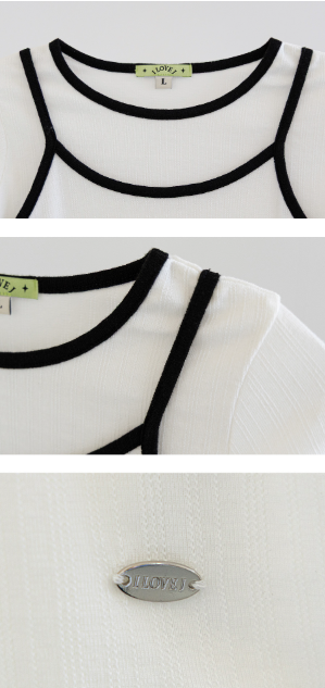 I LOVE J Neel layered top