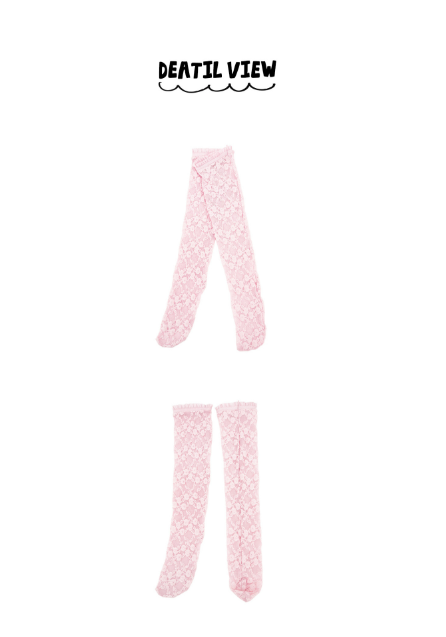 BEBEBEBE BIRTHDAY PRE ORDER Pink lace knee socks