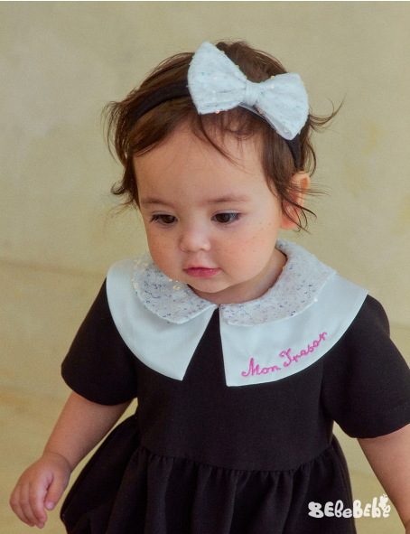 BEBEBEBE BIRTHDAY PRE ORDER Baby sequins bow headband
