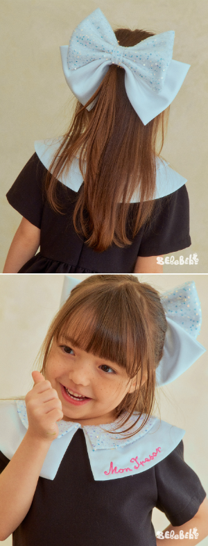 BEBEBEBE BIRTHDAY PRE ORDER Big sequins bow hairpin