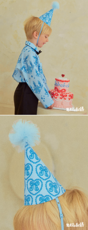 BEBEBEBE BIRTHDAY PRE ORDER Birthday party hat (BLUE)
