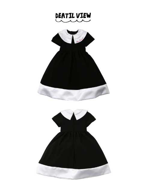 BEBEBEBE BIRTHDAY PRE ORDER Birthday round collar dress (BLACK)