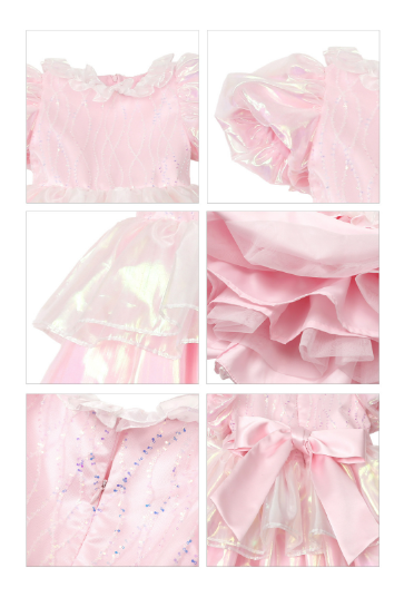 BEBEBEBE BIRTHDAY PRE ORDER Birthday glossy fill puff dress (PINK)
