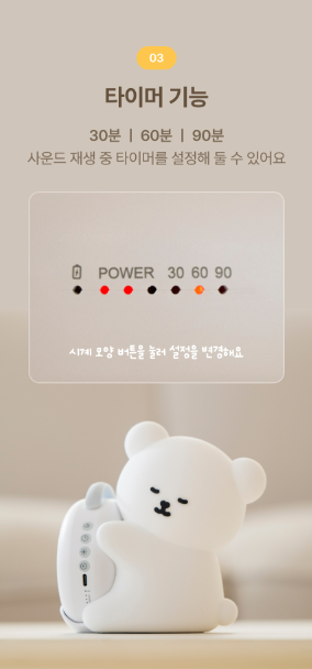 AGUARD baby bear white noise machine