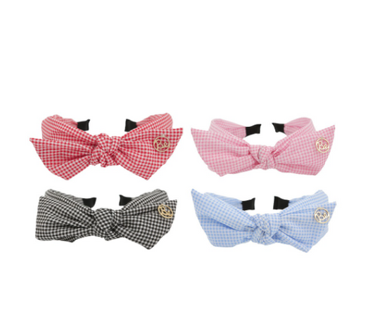 BEBEBEBE check ribbon headband