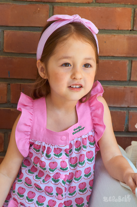 BEBEBEBE check ribbon headband