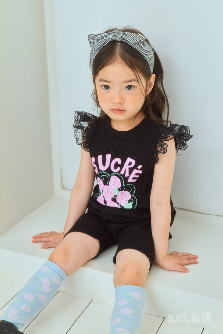 BEBEBEBE check ribbon headband