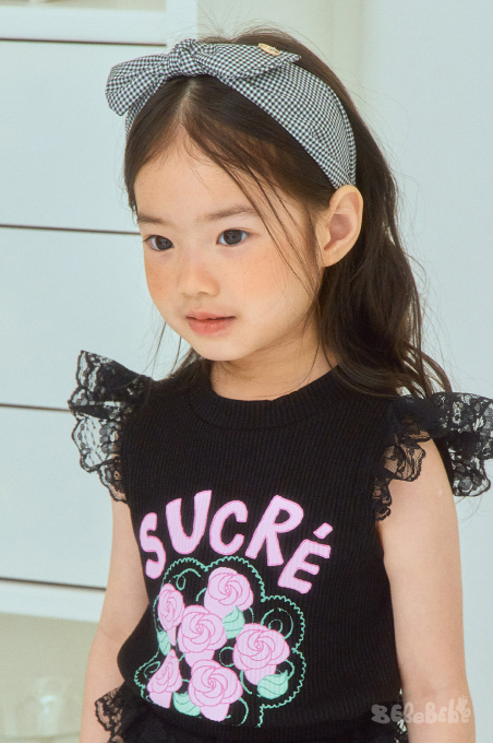 BEBEBEBE check ribbon headband
