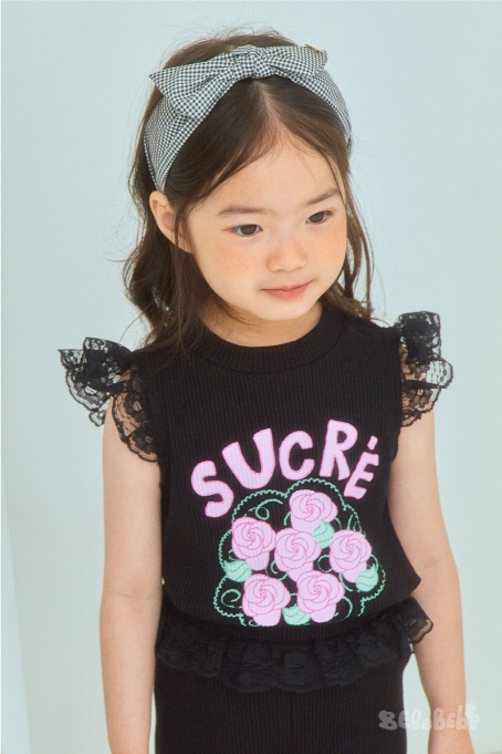 BEBEBEBE check ribbon headband