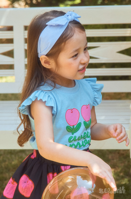 BEBEBEBE check ribbon headband