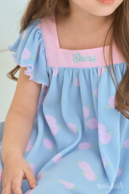 BEBEBEBE cream rose pleats dress