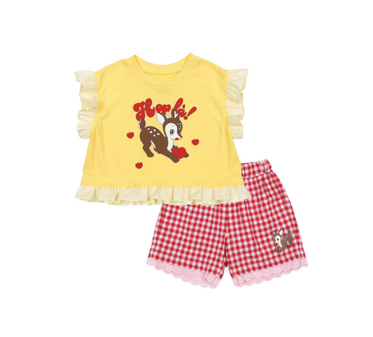 BEBEBEBE heart apple dear frill set