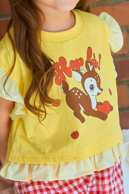 BEBEBEBE heart apple dear frill set