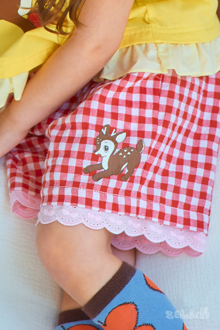 BEBEBEBE heart apple dear frill set