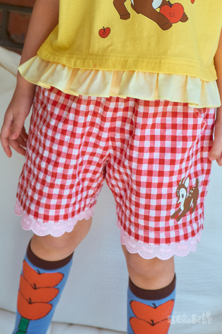 BEBEBEBE heart apple dear frill set