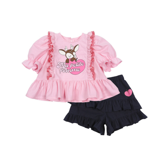 BEBEBEBE hear apple deer puff set