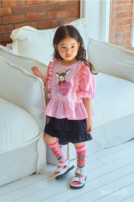 BEBEBEBE hear apple deer puff set