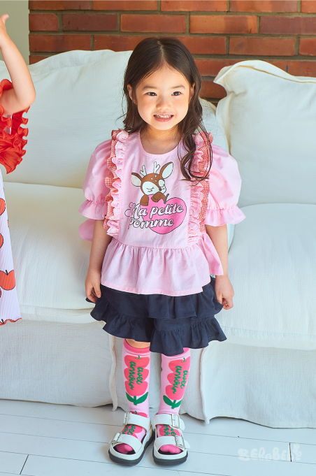 BEBEBEBE hear apple deer puff set