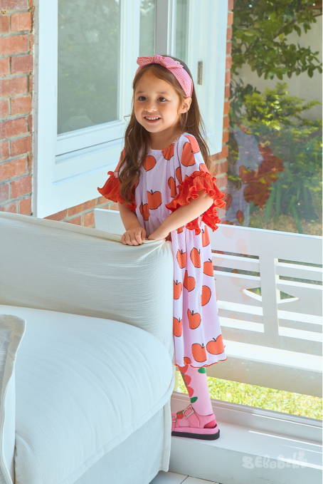 BEBEBEBE heart apple pleats dress