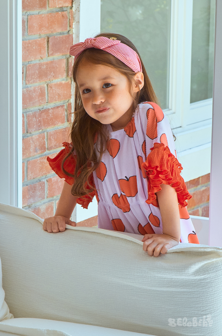 BEBEBEBE heart apple pleats dress