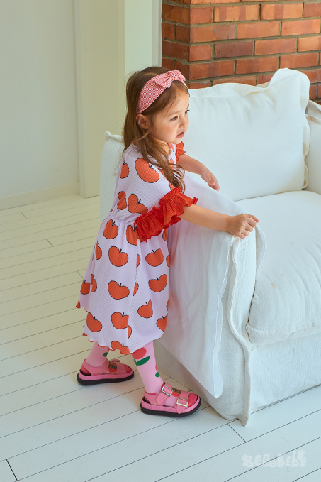 BEBEBEBE heart apple pleats dress