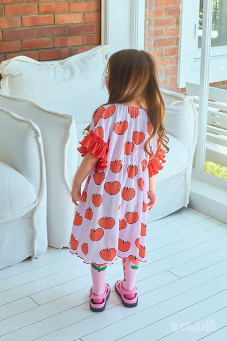 BEBEBEBE heart apple pleats dress