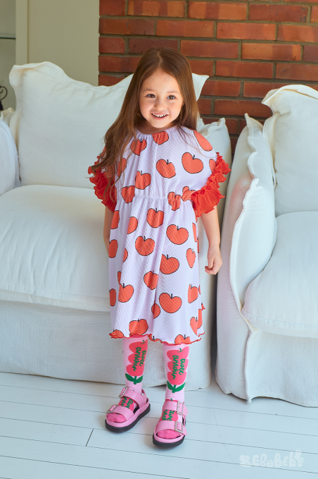 BEBEBEBE heart apple pleats dress