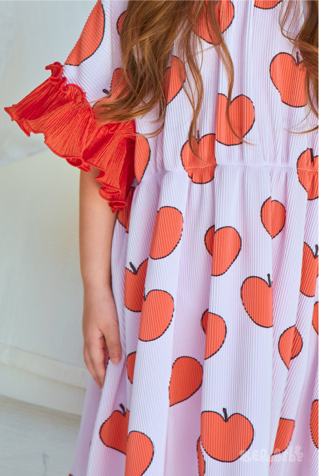 BEBEBEBE heart apple pleats dress
