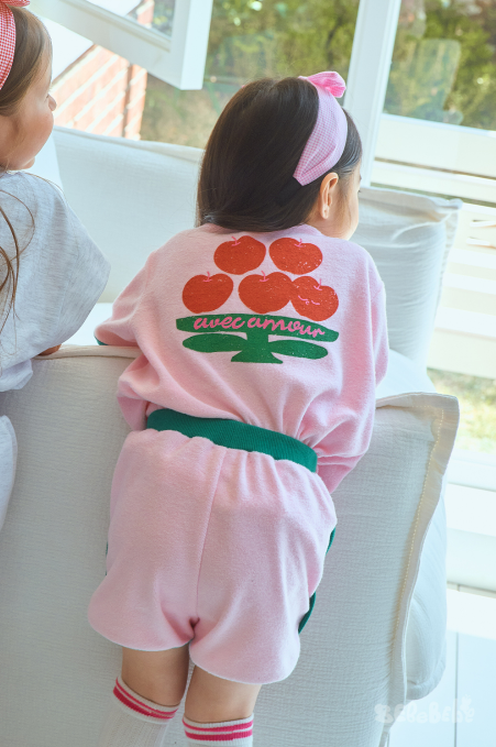 BEBEBEBE apple flower towel set