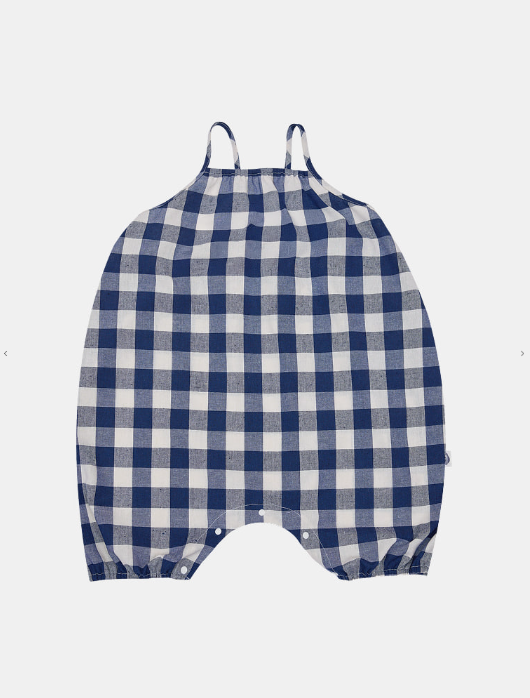 RAWUMBER berry gingham check overall