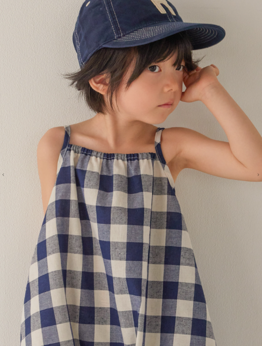 RAWUMBER berry gingham check overall
