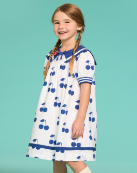 BEBE DE PINO All over cherry sailor collar dress