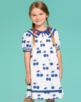 BEBE DE PINO All over cherry sailor collar dress