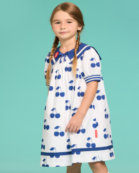 BEBE DE PINO All over cherry sailor collar dress