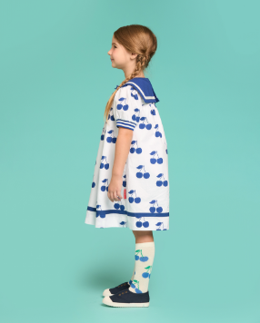 BEBE DE PINO All over cherry sailor collar dress