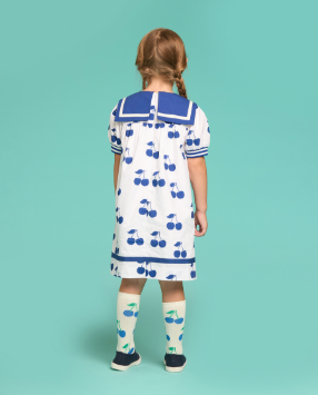 BEBE DE PINO All over cherry sailor collar dress