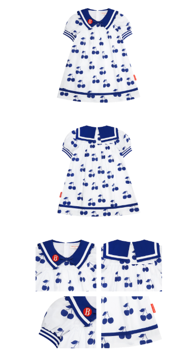 BEBE DE PINO All over cherry sailor collar dress