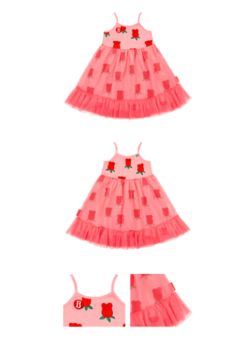 BEBE DE PINO All over gingham check cherry dress