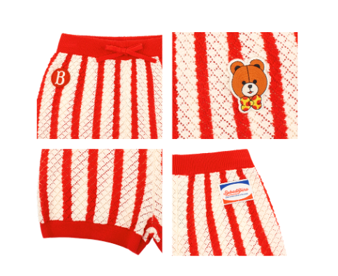 BEBE DE PINO Groovy bear crochet short pants