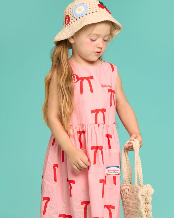BEBE DE PINO All over ribbon sleeveless dress